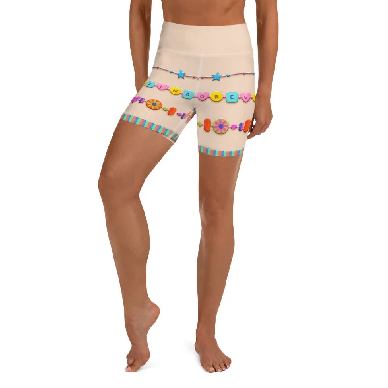 Friendship Bracelet Yoga Shorts