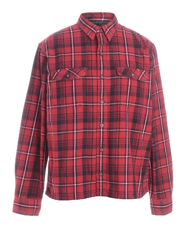 Label Sarah Straight Hem Plaid Shirt