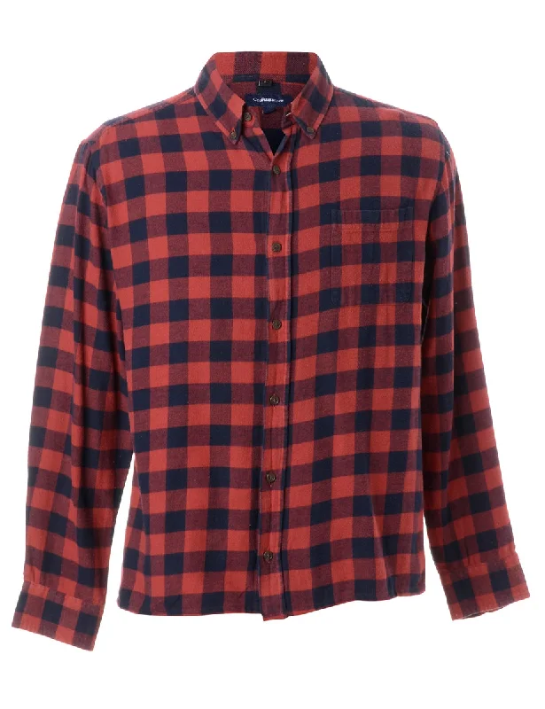 Label Sarah Straight Hem Plaid Shirt