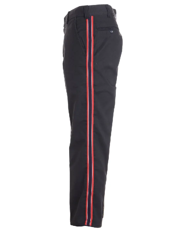 Label Side Stripe Cropped Trouser