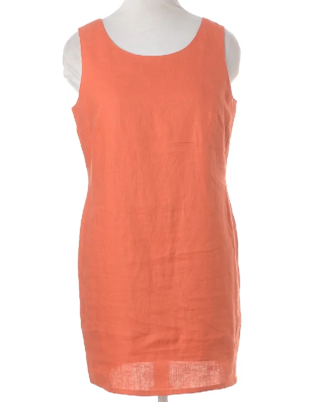 Label Sleeveless Short Dress