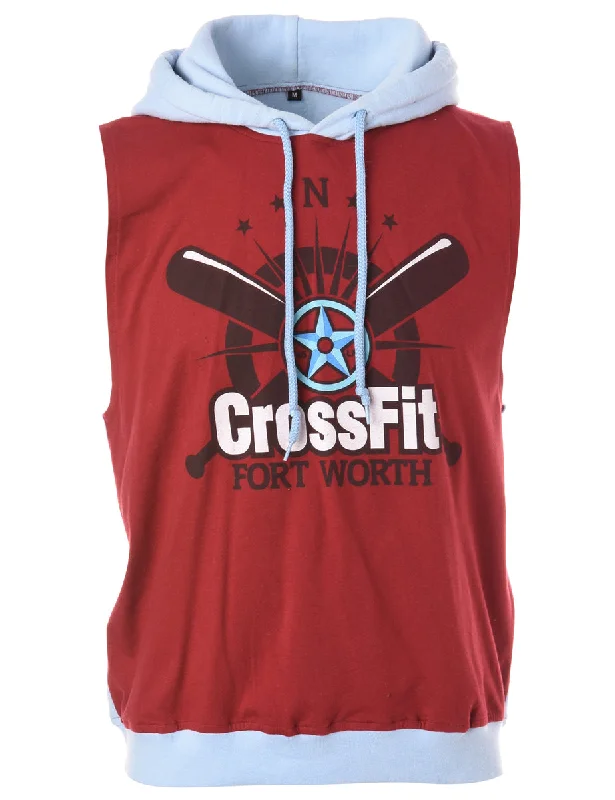 Label Sleeveless Tyler Hooded Sweatshirt