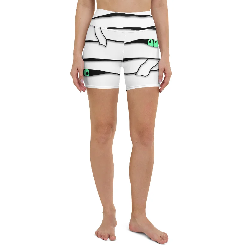 Peek-a-Boo Mummy Yoga Shorts