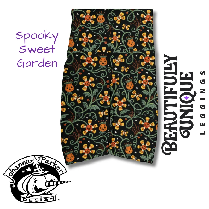 Spooky Sweet Garden (Johanna Parker Exclusive) Pocket Biker Shorts - High-quality Handcrafted Vibrant Bike Shorts